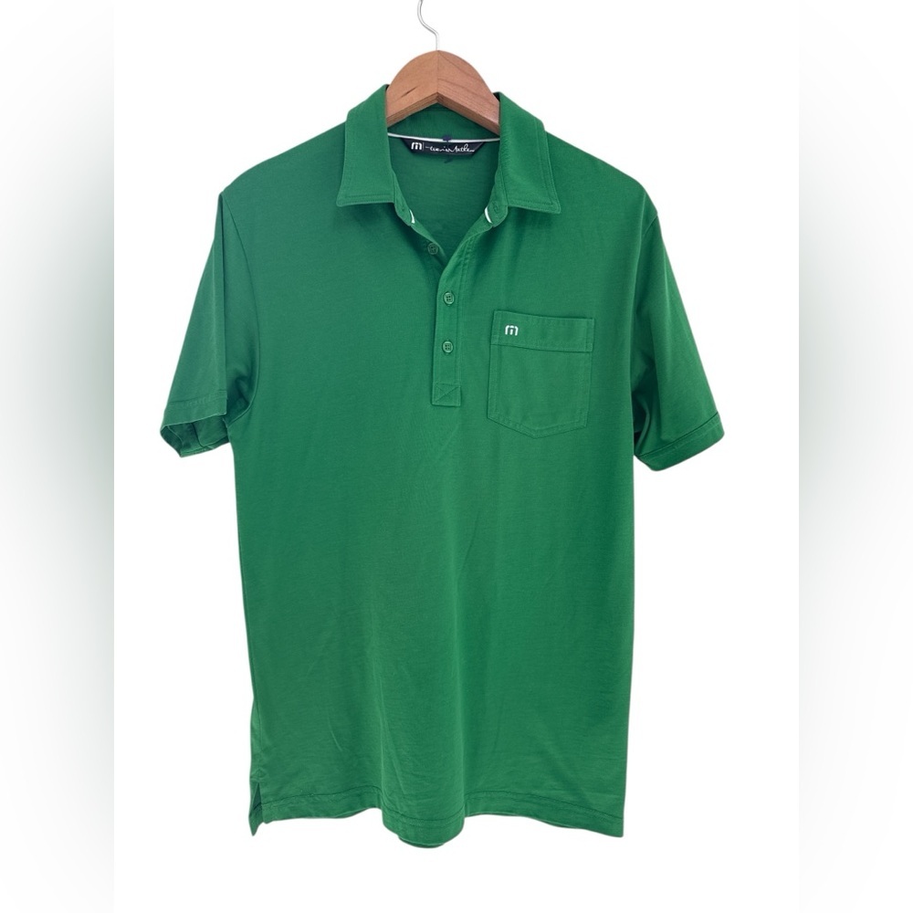 Travis Mathew Men's Green Golf Polo Shirt Size Medium